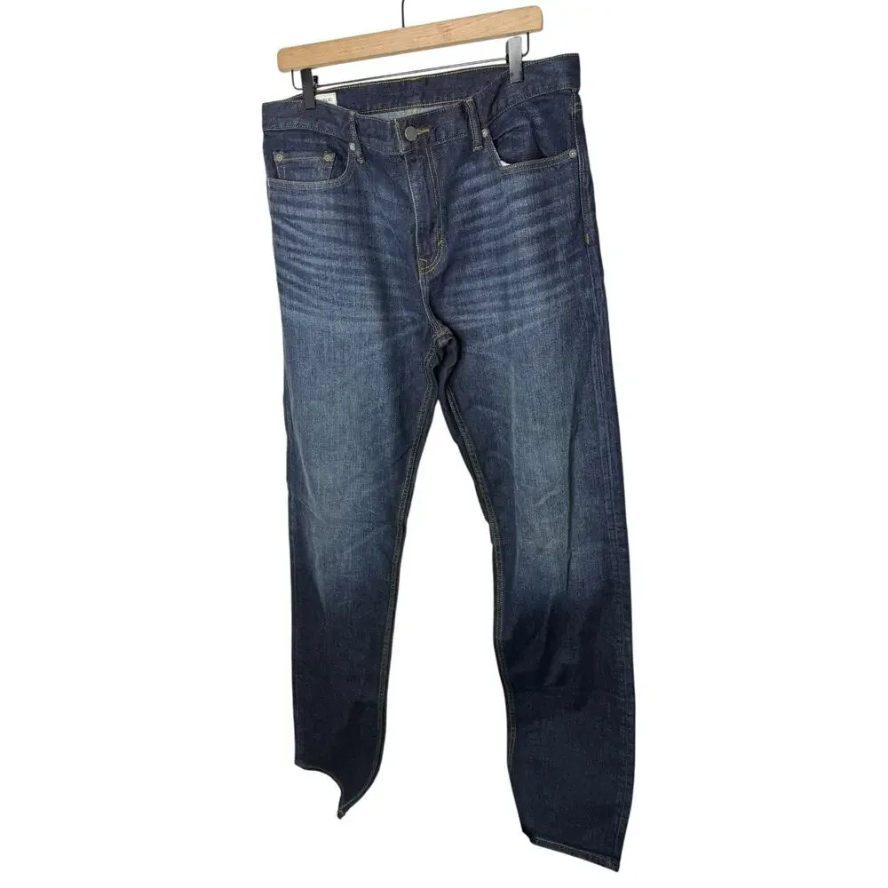 Banana Republic Straight Jean Men's 35X36 Indigo‎ Wash New